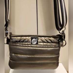 NEW Think Royln "Bum Bag 2.0" Pearl Olive Quilted Crossbody Waist Bag Ret $108